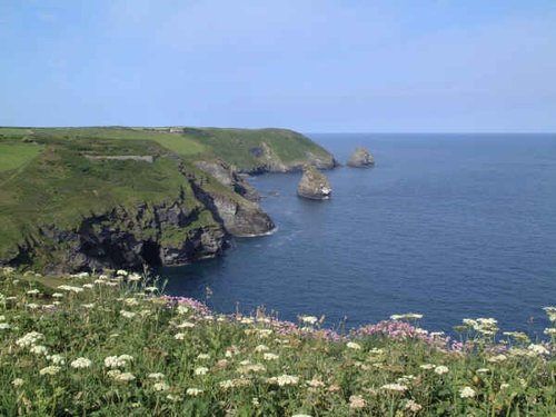 View from Forrabury Stiches towards Tintagel
