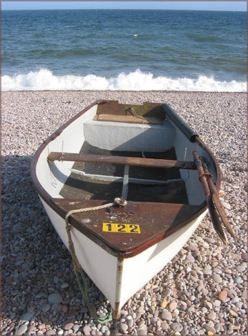 Boat on shingles
