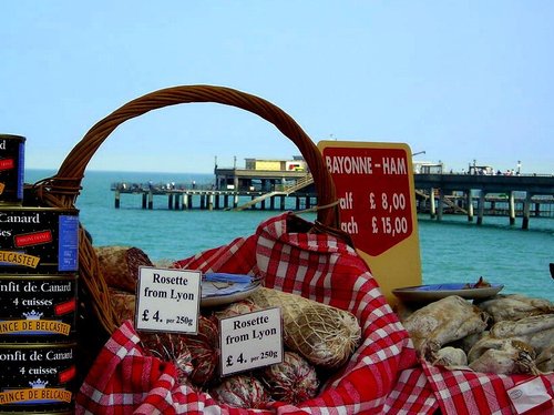 French market on the sea front