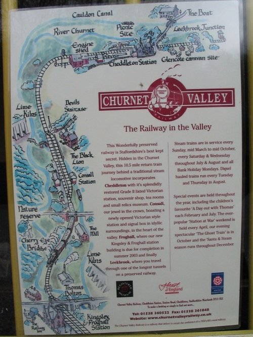 Consall: Churnet Valley Railway info board