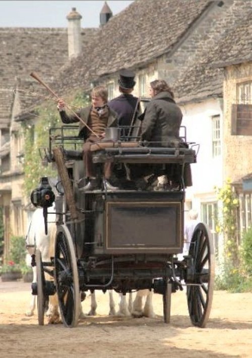 Film making at Lacock, Wiltshire