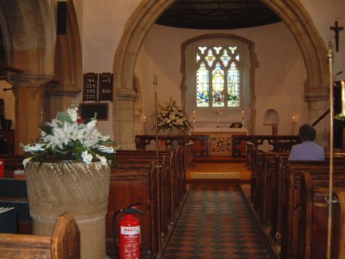 Interior of St James' Church, Finchampstead, Berkshire.