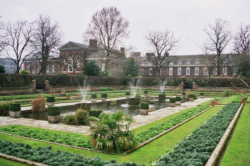 The gardens at the back of Kensington Palace London