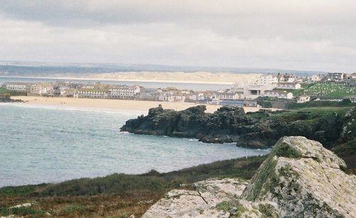 Porthmeor Beach & the Tate Modern. Taken in September 2004