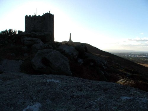 Carn Brae Castle and Monument. January 2005.