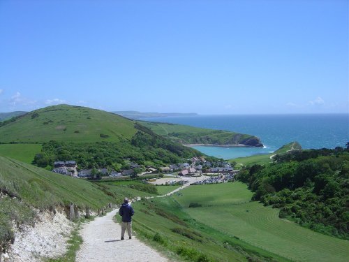 sight of Lulworth Cove from Hambury Tout, Dorset