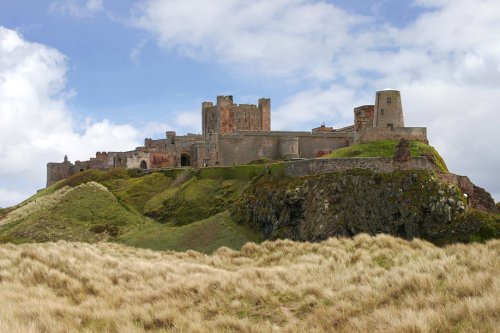 Bamburgh castle from beach