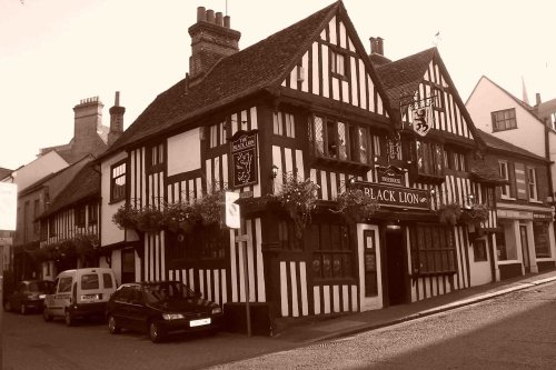 The Black Lion at Bishop's Stortford, Hertfordshire.