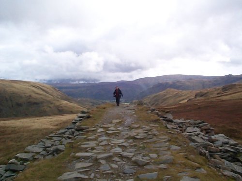 Walking up to Drum House (rem) from Honister Pass