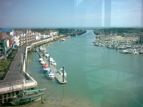 The river Arun from the top of the 'Look and sea' centre tower.