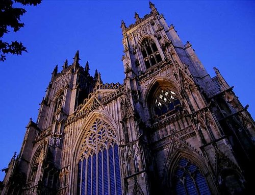 Exterior of York Minster at evening light, York, England. Taken during my honeymoon in Sept. 2004.