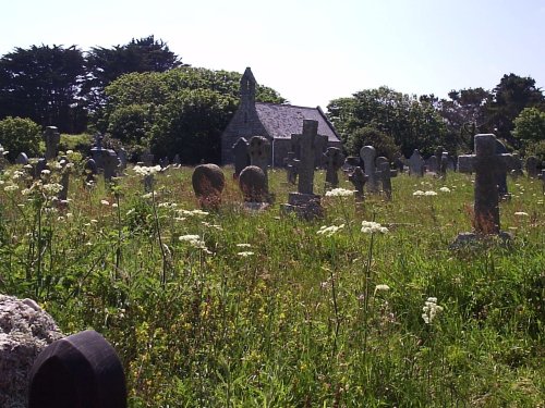 This is the living graveyard of St Uny's church, Lelant Cornwall.