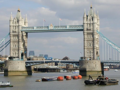 Tower Bridge on a really sunny day, London 15 August 2005