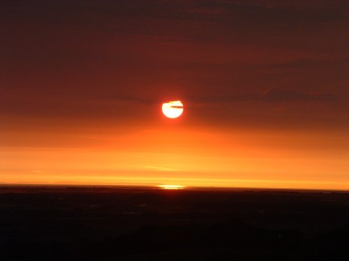 sunset from parbold hill west lancashire