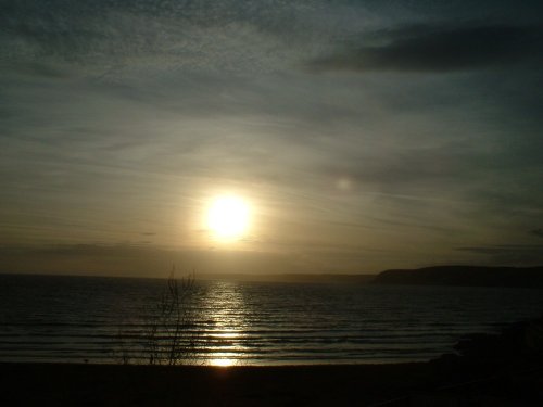 sunset from bigbury bay, south Devon