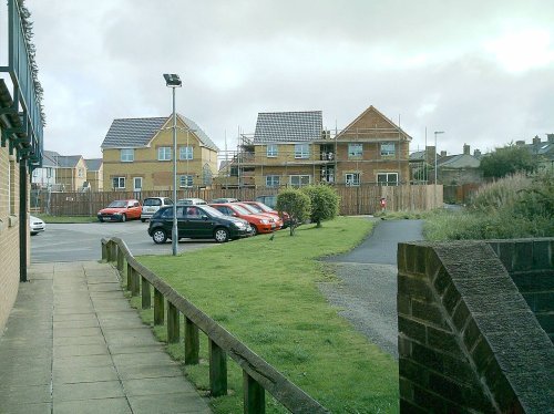 New houses on the site of the old railway station, Leadgate