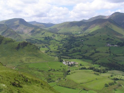 The newland valley from atop Cat Bells, near Derwent water, Cumbria