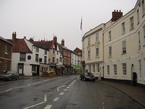 Abingdon. The street from the bridge over the Thames