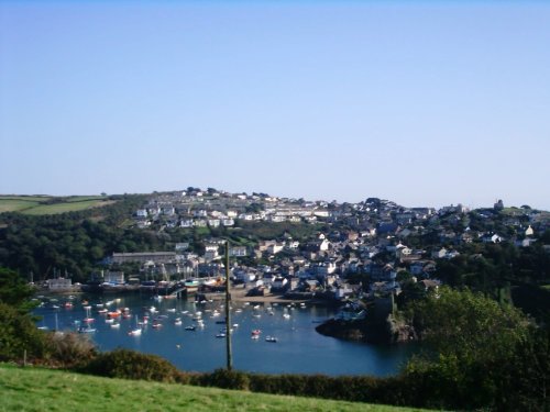Looking at Polruan from a hill in Fowey, Cornwall