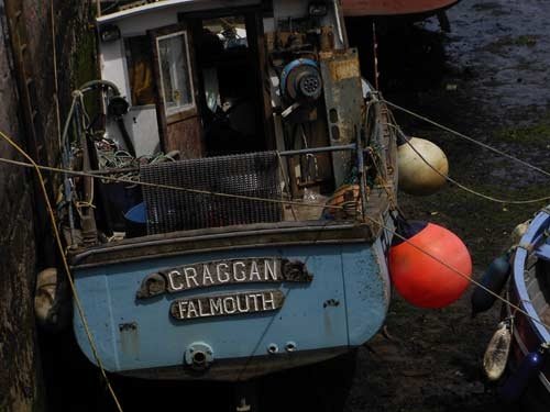 This boat in Brixham, Devon, has made it's way from Falmouth in Cornwall.