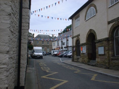 The town square in Clun, South Shropshire