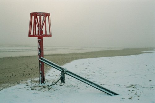Early morning on Gorleston beach, Norfolk.