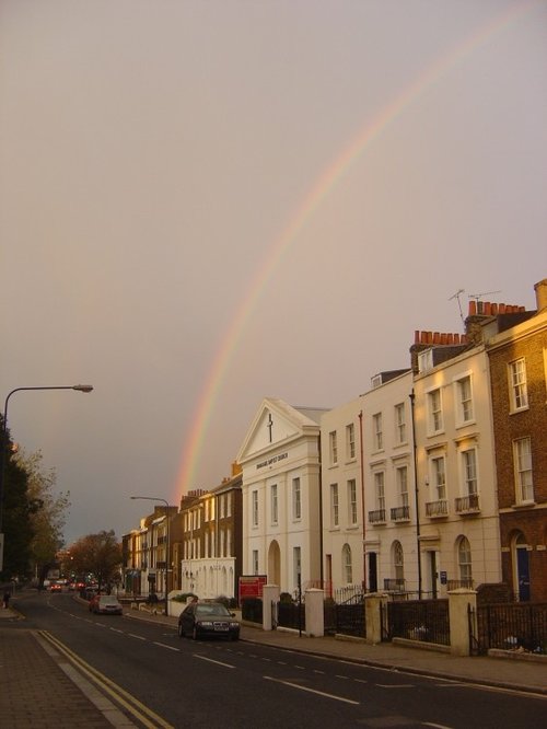 Windmill Street, Gravesend, Kent, showing Emmanuel Baptist Church.