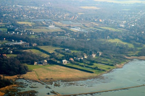 North of Warsash along foreshore over 'Bunny Meadows'