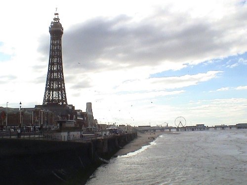 Blackpool Tower & beach. Blackpool, Lancashire