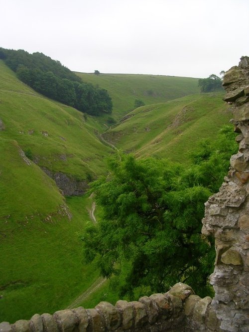 View from Peveril Castle Edge, Peak District  July 2005