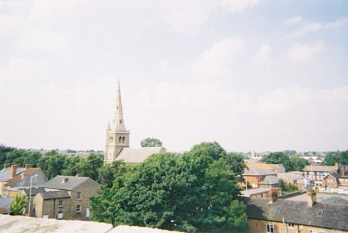 Mansfield, Nottinghamshire. A View above tescos.