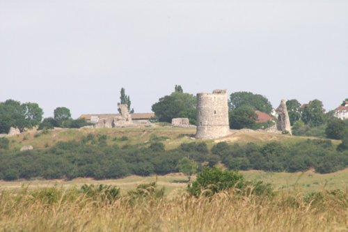 Hadleigh Castle, Essex, from Two Tree island