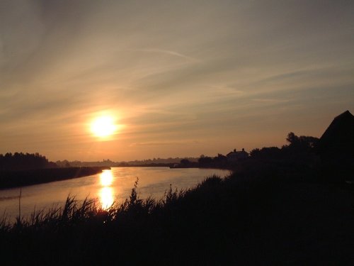 Sunset at Reedham, Norfolk.