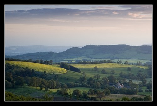 Evening from the Malvern Hills, Worcestershire