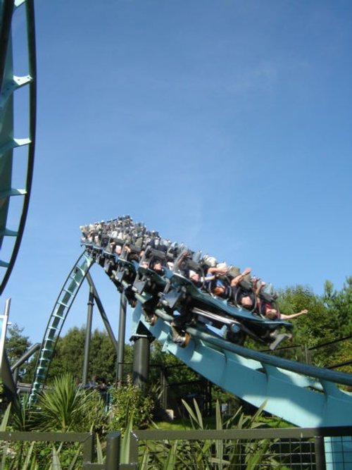 This is a picture of the roller coaster 'Air' at Alton Towers