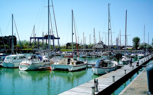The marina on Preston Docks.