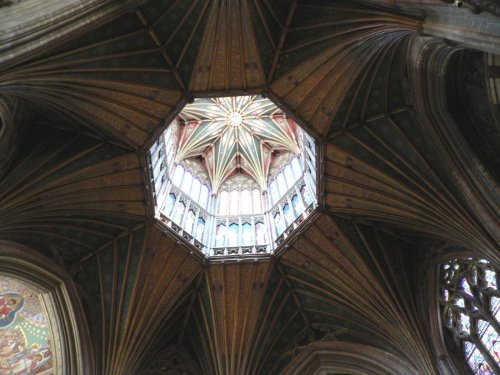 The amazing lantern inside the Octagon of Ely Cathedral