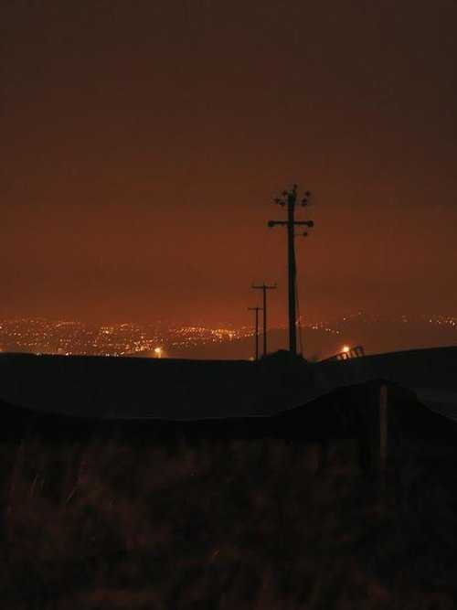 Calderdale bathed in sodium street lighting, The West Riding