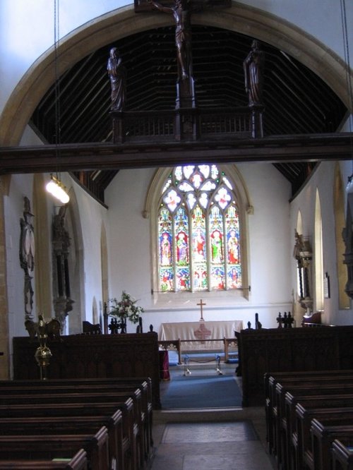 St Edwards Stained glass windows. Stow on the Wold