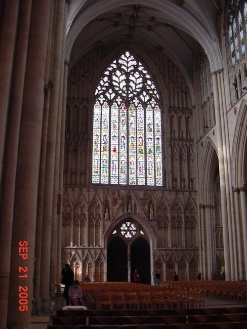 'The Heart of York' stain glass window, York Minster