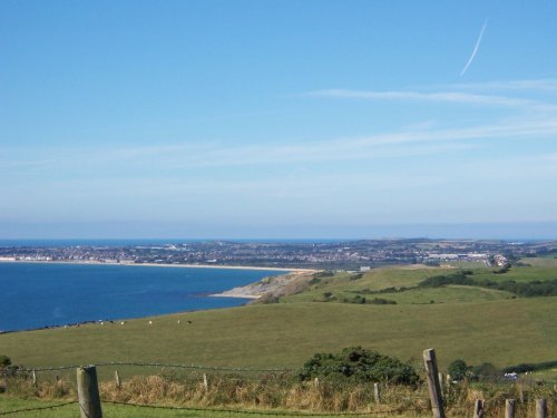 view towards Weymouth from Osmington Mills, Dorset