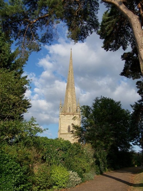 St. Marys Church, Ross-on-Wye, as seen from The Prospect