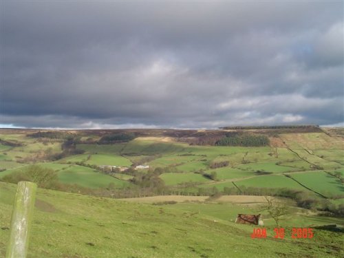 view of east side of valley. Rosedale Abbey, North Yorkshire
