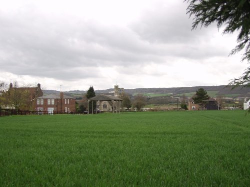View of the Church and Medway valley in Wouldham, Kent