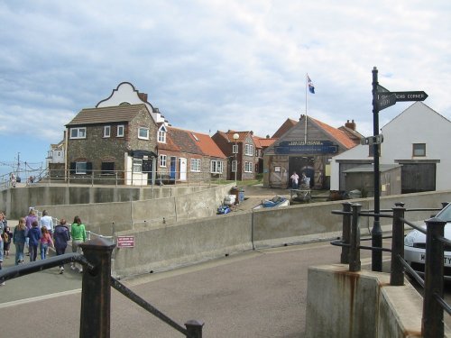 Sheringham, Norfolk, showing front and old lifeboat station now part of new heritage centre