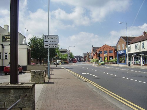 Beeston, Nottinghamshire, looking towards the high road from station road, outside the white lion