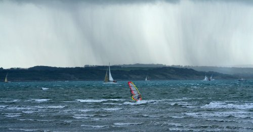 Looking towards the isle of Wight, from Lepe beach, Lepe, Hampshire