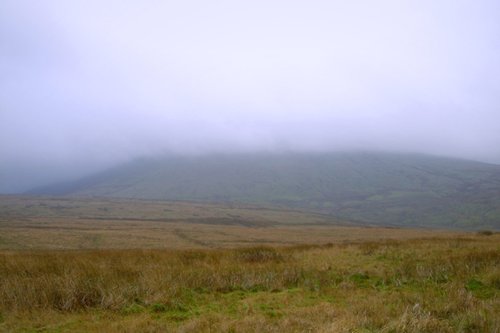Pendle Hill in the clouds, 4th November 2006. Pendle Hill, Lancashire