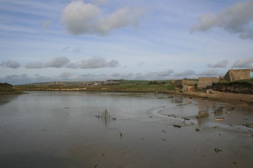 Remains of Tidemills village  and tide basin at Bishopstone, Newhaven