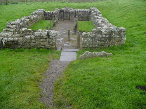 Mithraeum temple near Brocolitia roman fort Milecastle